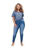 Zizzi Amy Damen Jeans Super Slim Jeanshose Stretch Hose Große Größen 50 / 78 cm Blau
