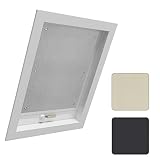 WOLTU Thermo Dachfenster Rollo ohne Bohren Sonnenschutz Verdunkelungsrollo mit Saugnäpfen, Thermorollo Hitzeschutz für Velux- und Roto-Fenster M04 / 304, Dunkelgrau 60x73