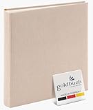 goldbuch 24605 Fotoalbum Summertime Trend 2, Fotobuch mit 60 weißen Seiten mit Pergamin Trennblätter, Erinnerungsalbum mit Leinen Einband, Foto Album zum Einkleben, Beige, 25 x 25 x 4