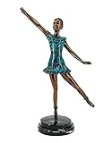 Bronzefigur Bronzeskulptur Bronze Tänzerin Ballerina H 53 cm Deko Figur Mädchen Dekofigur Skulptur