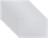 Bekith 16 Stück Tischsets Transparent Kunststoff Platzset Waschbar Tisch Matte Hitzebeständige Essmatten für Esstisch Esszimmer Küche, 40x30