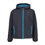 CMP Softshell Jacket With Climaprotect Wp 7.000 Technology Softshell Jacke Kinder und Jungen, ANTRACITE-DANUBE, 164