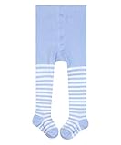 FALKE Unisex Baby Strumpfhose Stripe, Baumwolle, 1 Paar, Blau (Powder Blue 6250), 12-18 Monate (80-92cm)
