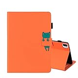 ONETHEFUL hülle Book Cover Etui für Xiaomi Mi Pad 5/Xiaomi Mi Pad 5 Pro 11 Zoll 2021 Schutzhülle PU Leder Tablet Tasche Case Huelle mit Ständer - Orange
