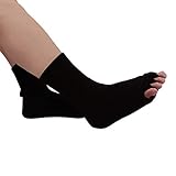 Zehenspreizer Socken gegen Hallux Valgus Zehentrenner Entspannung der Füße für Damen, Herren & Kinder Farbe Schwarz