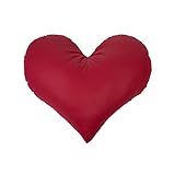 TherapieWelt Herzkissen Kuschelkissen Geschenk zum Valentinstag Dekokissen Schmusekissen Herzform EIN Geschenk für Frau und Mann Zierkissen Rot Größe 90 cm