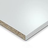 AUPROTEC Einlegeboden Regalboden 19 mm Holz Zuschnitt nach Maß Größe bis max 1000 mm breit x 800 mm tief melaminharzbeschichtet mit Umleimer ABS Kante: Farbe weiß