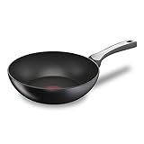 Tefal Unlimited On Wokpfanne Induktion 28 cm, katzfeste Titanium 6X Antihaftversiegelung, Thermo-Signal bei idealer Brattemperatur, für alle Herdarten geeignet, G25919