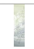 Home Fashion 87667-768 Schiebewand Digitaldruck Toupillon Dekostoff mit Paneelwagen und Klemmschiene, 245 x 60 cm, grün