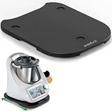 ANBOXIT Gleitbrett für Thermomix TM6/TM5, Brett für Thermomix mit Rollen, Leicht Gleitendes Bambus Rollbrett/Slider - Schw