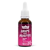 GymQueen Beauty Drops with Benefits Skin Vanille 30ml, Tasty Drops mit Beauty-Benefit, Aroma-Tropfen mit Vitaminen und Rosenextrakt, Flavour Drops Kalorienfrei, Zuckerfrei & Fettfrei