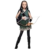 Spooktacular Creations Kriegerin Nacht Kapuzenjägerin Kinderkostüm Set für Karneval Mädchen mit Zubehör, Thema Robin Hood (Grün, Klein (5–7 Jahre))