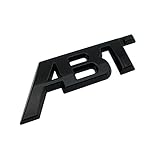 cicisame 1 x Auto-ABT-Logo-Aufkleber aus Metall für Audi Volkswagen Seat Skoda Golf Octavia Kodiaq Leon Arteon T-Roc Kotflügeltür Auto Tuning (ABT- Schwarz)