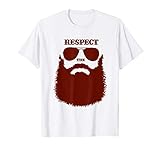 Herren Lustiger Bart Spruch I Respect the Beard Papa Vater Geschenk