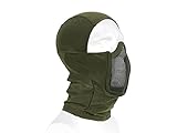BEGADI Basic Schutzmaske 'Stealth', weiches Polyester mit Drahtgitter als Gebiss/Mundschutz -Olive