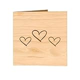 Original Holzgrußkarte - Liebeskarte & Valentinskarte - 100% Made in Austria, besteht aus Kirschholz - einzigartige Grußkarte zum Valentistag, Hochzeitstag, Jahrestag, Verlobung, Liebeserklärung uvm