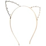 minkissy Kleid mit Katzenohren Strass-Stirnband verdrahtetes Stirnband Kostüm Katzenohren G