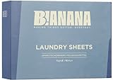 Laundry Sheets | nachhaltiges Vollwaschmittel Waschmittelstreifen | Biologisch abbaubar, ohne Mikroplastik | Wäsche ökologisch waschen mit Eco-Waschstreifen | 30 Wäscheladungen - Duft: Super frisch