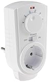 ChiliTec Thermostat Steckdose mit Temperaturregler Steckdosen-Thermostat für Heizung Ventilator Infrarotheizung Kühlgeräte 230V Schutzkontaktsteckdose Regler für Heizen Kühlen externer G