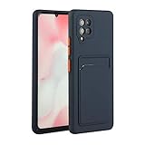 Nadoli Silicone Hülle für Samsung Galaxy A42 5G,Ultra Dünne Stoßfeste Kratzfest Wallet Weich Tpu Schutzhülle Handyhü