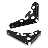 2 stücke 6-12 zoll schwarz metall dreieck winkel halterung schwere stütz wand montiert bank tisch regal halterung diy möbel hardware (Size : 6 Inch)