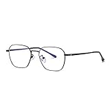 HUITAILANG Blaulicht Blockierende Brille Quadratische Schwarze Rahmen 2 Pack, Literarische Mode Optische Brillen, Klare Linse Computer Filter Brillen, (Schlaf Besser) Männer Frauen, Wie Gezeigt