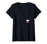 Damen Flagge Slowakei T-Shirt mit V-Ausschnitt
