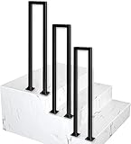 X&Z-XAOY Schmiedeeiserner Handlauf Mit Montagesatz U-förmiges Treppengeländer Für Innen- Und Außentreppen Schwarze Handläufe Für Terrassendielen (Size : 90cm(2.9ft))