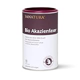 Sanatura Akazienfaser Pulver Bio – 180 g – wertvoller Ballaststofflieferant aus Akazienfasern - lösliche Ballaststoffe - vegan, glutenfrei und fructosefrei – gut verträglich