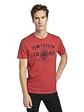 TOM TAILOR Herren Logodruck T-Shirt, 11042-Plain Red, XXL