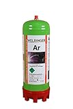 110 bar Argon 4.6 Schutzgas-Einwegflasche 2 Liter (220 Liter Schweißgas für WIG und MIG-Schweißen)