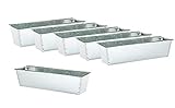 Pflanzkasten Einsatz für Europalette - 6 Stück / Zink in Silber - Blumenkasten Balkonkasten Pflanzenkasten