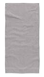 TOM TAILOR 0100111 Frottier Handtuch Uni Basic, gekämmte Baumwolle, stückgefärbt 1x 50x100 cm silver
