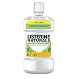 Listerine Naturals Zahnfleisch-Schutz Mundspülung (600 ml), biologisch abbaubare Zahnspülung mit mildem Geschmack, antibakterielle Formel ohne Alkohol für gesundes Zahnfleisch