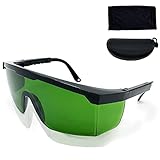 IPL 200nm-2000nm Laser Safety Glasses for Laser Hair Removal Treatment and Laser Cosmetology Operator Eye Protection with Case (Green)