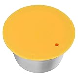Kaffeefilter, Kaffeekapsel Edelstahl Wiederverwendbare Nachfüllbare Filtertasse für Dolce Gusto Kaffeemaschine(Gelb)