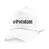 Reifen-Markt Base Cap Hashtag #Potsdam Größe Uni Farbe Weiss Druck Schwarz