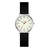 Szaikyri Krankenschwester Armbanduhr Für Frauen, Medizinisches Fachpersonal Und Studenten Mit Leuchtend Leicht Lesbarer Militär-Uhr Zeitscheibe Unisex Sportuhren Wasserdicht (Black Silver)