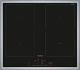 Siemens ED645HQC1E iQ500, Smartes Induktionskochfeld, 60 cm, Schwarz, Mit Rahmen aufliegend, Kombi-Induktion, TouchSlider, Bratsensor Pro – Kochen ohne Anbrenng