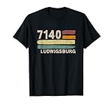 7140 Ludwigsburg Retro Postleitzahlen Alte PLZ Vintage T-Shirt