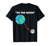 Crypto Trader Aktien Lustiges Kryptowährungsdesign zum Mond T-Shirt