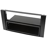 Audioproject A119 - Autoradio Radioblende Doppel-DIN mit Fach kompatibel für Ford C-Max Focus Fiesta Fusion S-Max C-Max Kuga - Einbaurahmen für 1-Din Radio schw