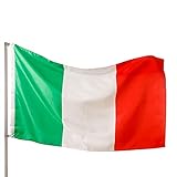PHENO FLAGS Premium Italien Flagge 100% recycelt 90x150 cm - Extrem Wetterfeste Fahne mit Metall-Ösen und spezieller Versiegelungstechnik - Doppelt gesäumte Fahne mit brillanten und lebendigen Farben