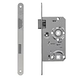 ToniTec WC Einsteckschloss DIN Links Badschloss Dornmaß 55 mm, Stulp 20