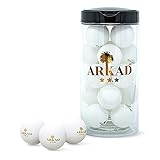 Arkad 20 Premium Tischtennisbälle [mit Pop-Up Dose] • 3 Stern Ping Pong Bälle • Tischtennisball mit exzellenten Spieleigenschaften • Profi Tischtennisbälle weiß in praktischer Verpackung