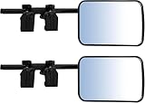 2 Stück Wohnwagenspiegel Universal Zusatzspiegel, Verstellbarer Doppelter Konvexer Abschleppspiegel, Caravanspiegel AnhäNgerspiegel für Wohnmobile Auto Caravan PKW Links + Rechts (Schwarz A)