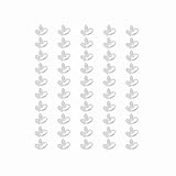 Langlebiges, Wiederverwendbares Nageldiagramm-Display-Ring-Set mit Blumendesign für die Maniküre-Übung, 50 Stück Beige Falsche Nagelspitzen fü
