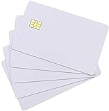 Waizmann.IDeaS® 10x Plastikkarten Blankokarten Chipkarte SLE 4428 aus PVC weiß 86 x 54 x 0,76mm CR80 glänzend laminiert bedruckbar weiß
