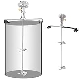 55 Gallonen 3/4 PS pneumatischer Farbmischer, 400-l-Tankfass-Luftrührer, Farbrührmaschine, Mischwerkzeug für Viskose flüssige Tintenfarbe (Klinge aus rostfreiem Stahl)