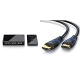 CSL-Computer - HDMI Switch 4k - 3 Port HDMI Umschalter - ARC - CEC - Verteiler inkl Fernbedienung und Netzteil & 1m HDMI Kabel 2.0a 2.0b - Ultra HD 4k 60Hz - neuester Standard - schwarz